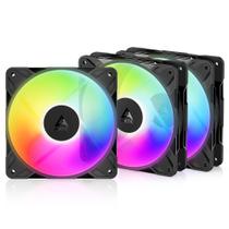 Ventilador para PC ARCTIC P12 Pro Reverse A-RGB Kit com 3 unidades 120mm PWM