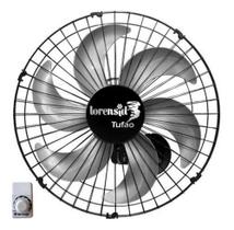 Ventilador Parede 50cm Tufão 6 Pás Preto Bivolt