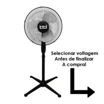 Ventilador Pedestal Ajustável Preto Com 3 Velocidades - Total Home
