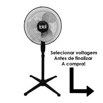 Ventilador Pedestal Ajustável Preto Com 3 Velocidades