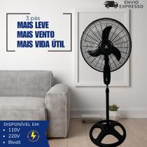 Ventilador Pedestal Coluna Ajustável 45cm 3 Velocidades12v Bivolt