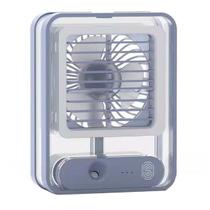 Ventilador Pequeno Silencioso Umidificador Luz Led Ar Fesco