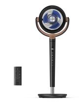 Ventilador permanente Dreo para quarto, ventilador oscilante omnidirecional de 120+120, circulador de 85 pés com controle remoto, ventiladores de sala silenciosos com motor DC, 8 velocidades, 3 modos, temporizador de 8H, PolyFan 502 Black