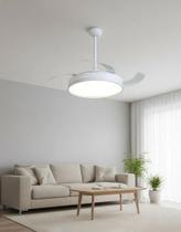 Ventilador Plafon LED 60w Opus Air Basic Retrátil Com Controle Remoto 3000lm - Bela Home Iluminação Decoração