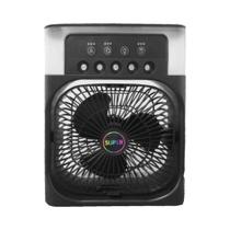 Ventilador Portátil 3 em 1 com Condicionador de Ar, Umidificador e Luz Noturna LED