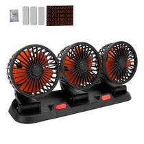 Ventilador Portatil Ajustavel Giratorio Triplo 2 Velocidades Carro Escritorio Casa Quarto Verao Sol Calor Dias Quentes