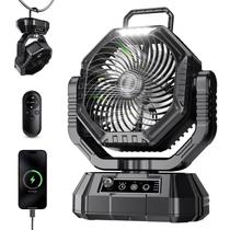 Ventilador portátil AJVV recarregável 20000mAh com luz LED e controle remoto