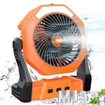 Ventilador portátil Ausic 8" Misting 250ml 20000mAh Lanterna LED