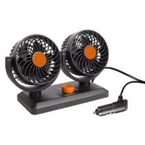 Ventilador Portátil Automotivo Duplo 12V com Ajuste 360 p/ Carro Caminhão