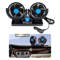 Ventilador Portátil Automotivo Duplo 12V para Carros e Vans com Ajuste de Posição