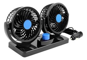 Ventilador Portátil Carro Caminhão 12v Ajustável Duplo