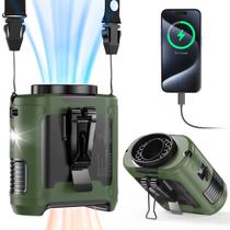 Ventilador portátil com clipe de cintura COMLIFE 10000mAh com lanterna verde