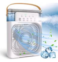 Ventilador Portátil Com Iluminação Umidificador Climatizador Cor Variada Ventilador Portátil Com Iluminação Umidificador Climatizador Cor Variada