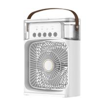 Ventilador Portátil Com Luz Led Umidificador Colocar Gelo Ventilador Portátil Com Luz Led Umidificador Colocar Gelo