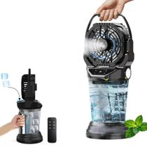 Ventilador portátil com nebulização Ctpceept, bateria de 30000 mAh, 4 velocidades Ventilador portátil com nebulização Ctpceept, bateria de 30000 mAh, 4 velocidades