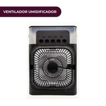 Ventilador Portátil Com Umidificador De Mesa Ar Frio Timer 7 Opções Led USB Tipo C Preto 10w Ventilador Portátil Com Umidificador De Mesa Ar Frio Timer 7 Opções Led USB Tipo C Preto 10w