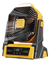 Ventilador Portátil de Acampamento KopBeau 20000mAh com Luzes e Gancho