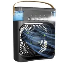 Ventilador Portátil de Mesa Mini Ar Condicionado Umidificado Preto