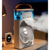 Ventilador Portátil de Mesa Mini Ar Condicionado Umidificador Climatizador Led Água e Gelo 3 Velocidades Led - ACHAACHA