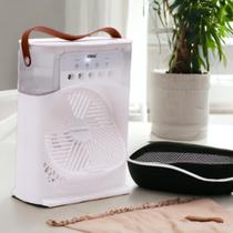 Ventilador Portátil de Mesa Mini Ar Condicionado Umidificador Climatizador Led Água e Gelo 3 Velocidades Led Branco