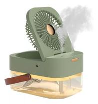 Ventilador Portátil De Mesa Umidificador Tanque De Água 3 Velocida Luz Noturnal ideal Escritório .