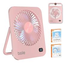 Ventilador Portátil De Mesa Usb Recarregável Giratório 180