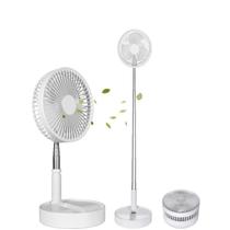 Ventilador Portátil Dobrável 4 Velocidades Recarregável USB Retrátil Mesa Coluna Forte Silencioso