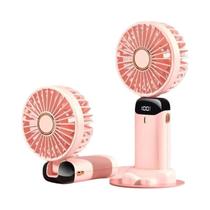 Ventilador Portátil Dobrável Mini Com 5 Velocidades, Recarregável via USB, Com Suporte Para Celular Ventilador Portátil Dobrável Mini Com 5 Velocidades, Recarregável via USB, Com Suporte Para Celular