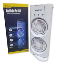 Ventilador Portátil Duplo C/ Umidificador Oscila 90 Potente
