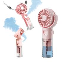 Ventilador portátil Frelisiy de 55 ml com névoa, 4 velocidades, recarregável Ventilador portátil Frelisiy de 55 ml com névoa, 4 velocidades, recarregável