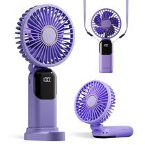 Ventilador portátil GOCKERA F01 4200mAh Bateria 5 velocidades roxo