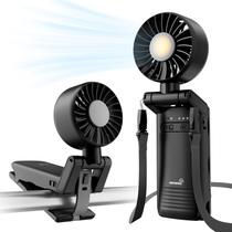 Ventilador Portátil GROWNSY para Carrinho de Bebê Dobrável com 4 Velocidades Recarregável Ventilador Portátil GROWNSY para Carrinho de Bebê Dobrável com 4 Velocidades Recarregável