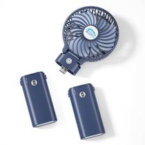 Ventilador portátil HandFan 10400mAh com 2 baterias - azul Ventilador portátil HandFan 10400mAh com 2 baterias - azul