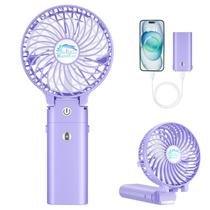 Ventilador portátil HandFan 5200mAh recarregável 20H Runtime Purple