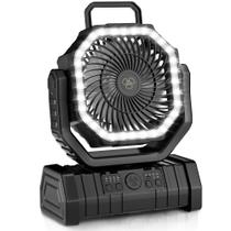 Ventilador portátil Honesorn recarregável 20000mAh com luz LED