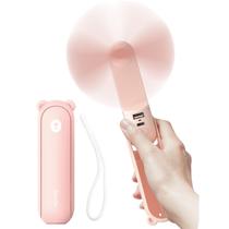 Ventilador portátil JISULIFE com 4500mAh Powerbank 46h Runtime Pink Ventilador portátil JISULIFE com 4500mAh Powerbank 46h Runtime Pink