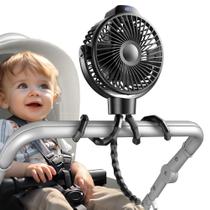 Ventilador Portátil Koonie para Carrinho de Bebê - Bateria Recarregável e 3 Velocidades