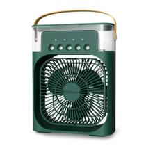 Ventilador Portátil Mini Ar Condicionado Climatizador Umidificador com Led Verde