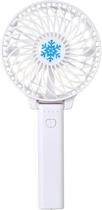 Ventilador portátil mini USB portátil dobrável ventilador recarregáveL DE MÃO C/BASE - BRANCO