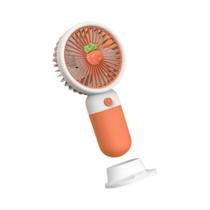 Ventilador Portátil Mini USB Recarregável Estilo Fruta Para Estudantes, Design Fofo De Desenho