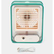 Ventilador Portátil Multifuncional Com Umidificador E Leds Ventilador Portátil Multifuncional Com Umidificador E Leds
