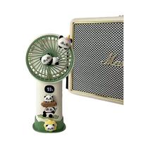 Ventilador Portátil Portátil Com Carregamento USB Panda Fofo Ultra Silencioso Para Estudantes De