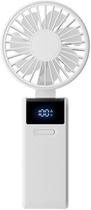 Ventilador portátil portátil com display digital USB recarregável