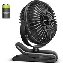 Ventilador Portátil Recarregável BESKAR - 4 Velocidades com Braçadeira