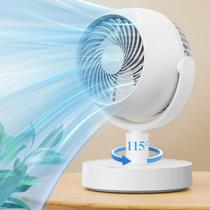 Ventilador Portátil Recarregável com 5 Velocidades - Circulação de Ar