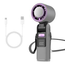 Ventilador Portátil Recarregável Com Resfriamento a Gelo 3 Em 1 Tamanho De Bolso Com Display Digital