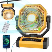 Ventilador Portátil Recarregável Dymuzic - 35 Horas de Uso - 10000mAh - 23cm - com Controle Remoto