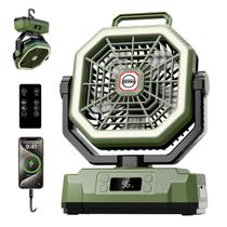 Ventilador Portátil Recarregável para Camping Sireck 27cm 40000mAh Verde