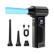 Ventilador Portátil Sem Fio Com Motor Brushless, Soprador De Ar Com Luz LED E Display Digital Para