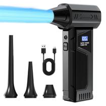 Ventilador Portátil Sem Fio Com Motor Sem Escovas, Soprador De Ar Com Luz LED E Display Digital Para Ventilador Portátil Sem Fio Com Motor Sem Escovas, Soprador De Ar Com Luz LED E Display Digital Para